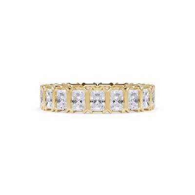 Lab Grown Diamond North-South Half Bezel Eternity Band in 14K Yellow Gold (3 ct. tw.)