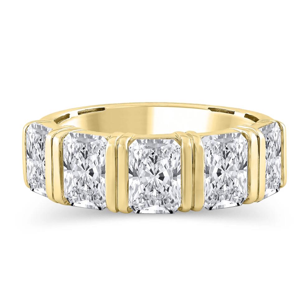 Lab Grown Diamond Five-Stone Anniversary Band in 14K Yellow Gold (3 1/2 ct. tw.) – Image 1 of 4