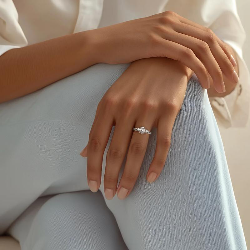 Oval-Shaped Diamond Engagement Ring in 14K White Gold &#40;1 3/4 ct. tw.&#41; – Image 7 of 7