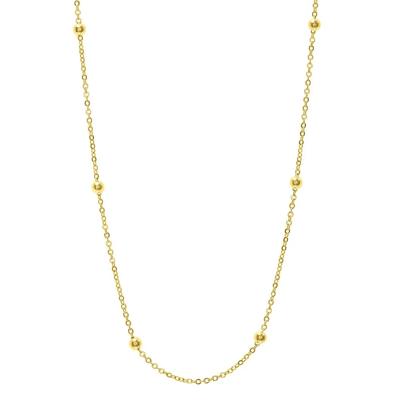 Bead Link Chain in 14K Yellow Gold, 18"