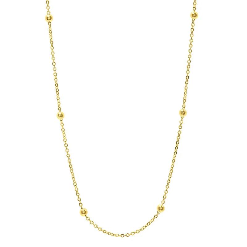 Bead Link Chain in 14K Yellow Gold, 18&quot; – Image 1 of 4