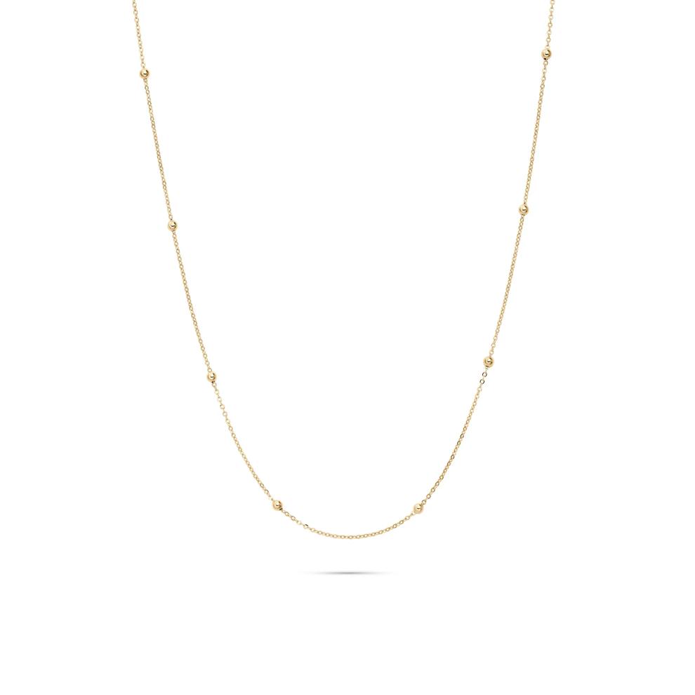 Bead Link Chain in 14K Yellow Gold, 18" – Image 1 of 6