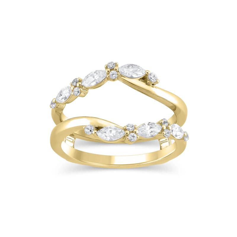 Lab Grown Marquise and Round Diamond Insert Ring in 14K Yellow Gold &#40;3/4 ct. tw.&#41; – Image 1 of 3