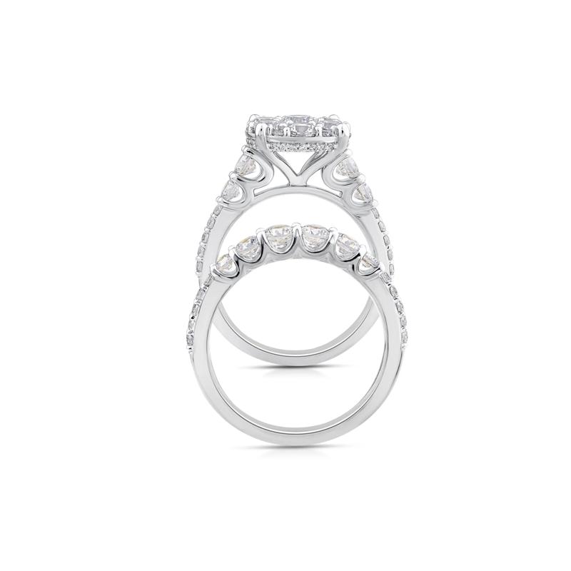 Lab Grown Diamond Round Composite Engagement Ring in 10K White Gold &#40;3 ct. tw.&#41; – Image 2 of 3