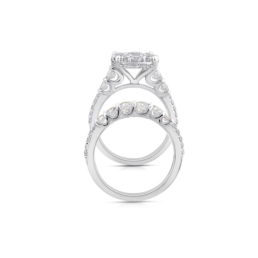 Lab Grown Diamond Round Composite Engagement Ring in 10K White Gold (3 ct. tw.) – Image 2 of 3