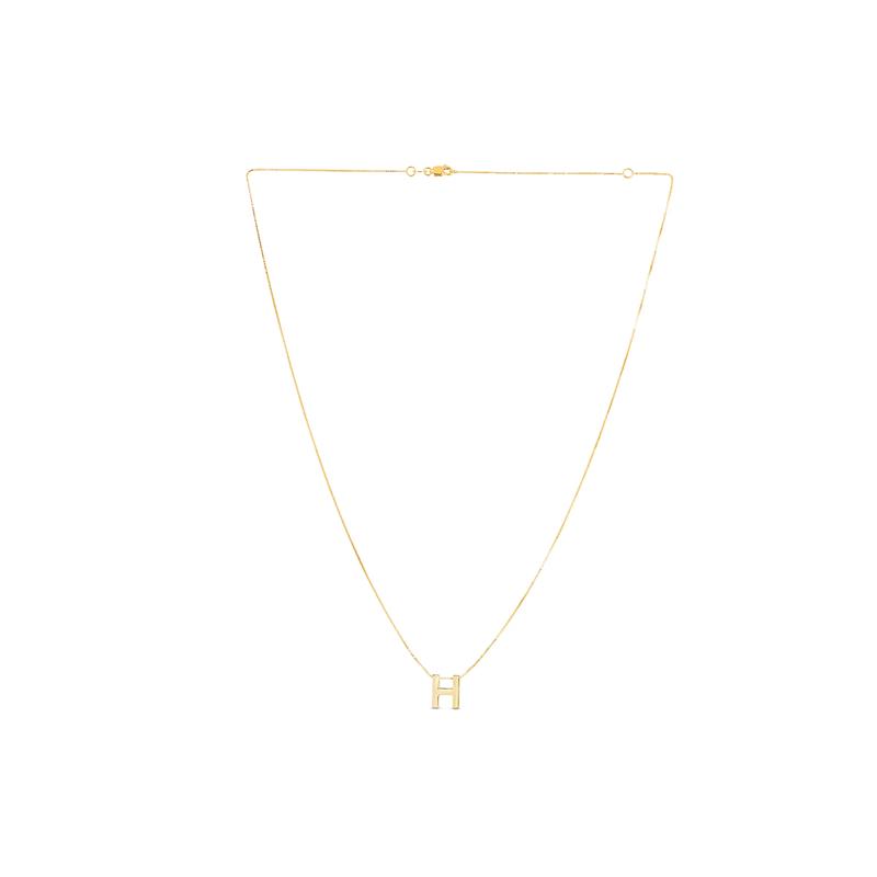 &quot;H&quot; Initial Necklace in 14K Yellow Gold – Image 1 of 2