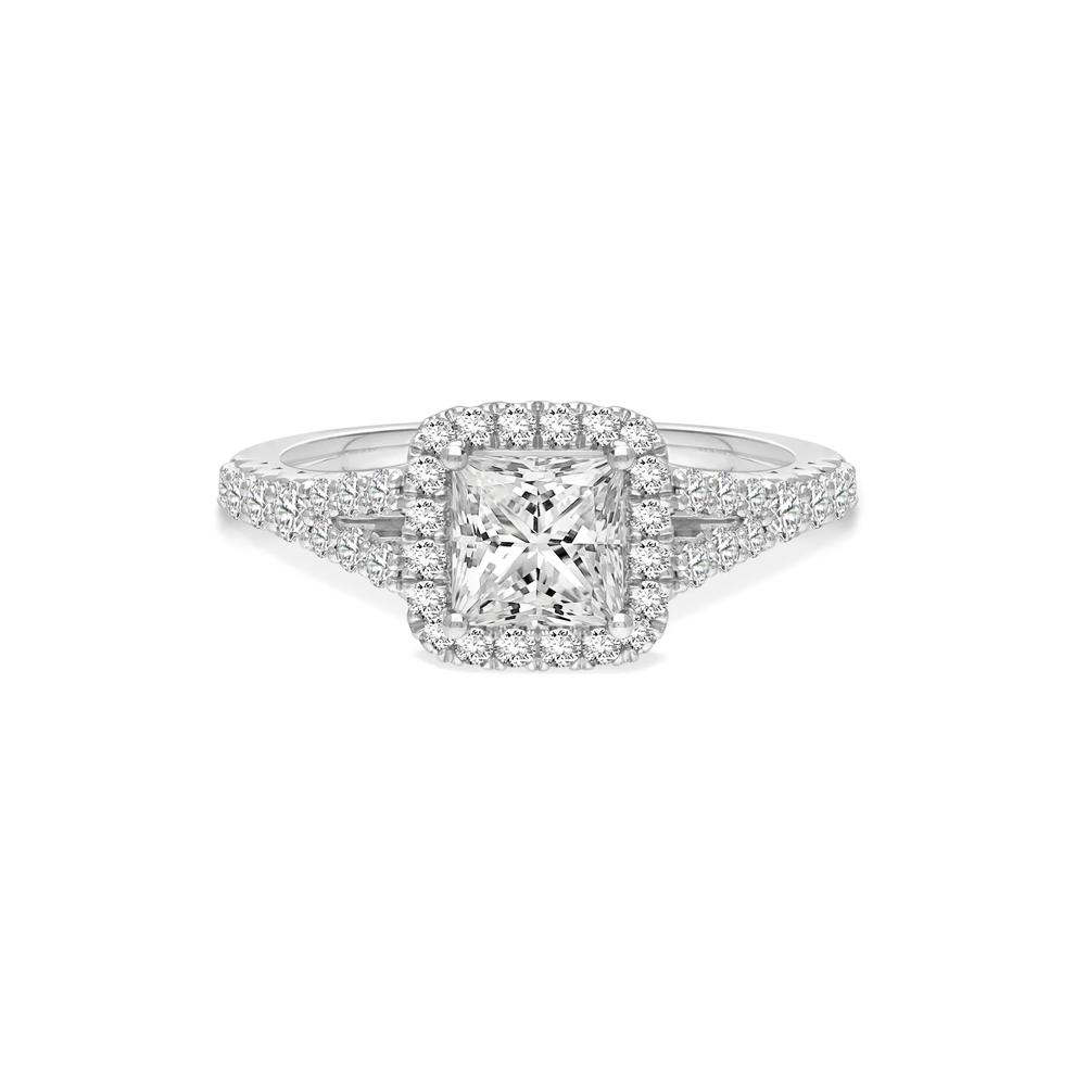 Lab Grown Diamond Princess-Cut Engagement Ring in 10K White Gold (1 1/2 ct. tw.) – Image 1 of 4