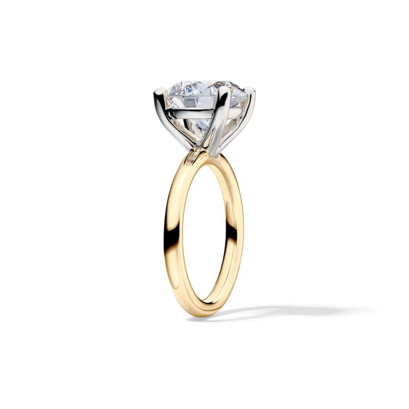 Lab Grown Diamond Round Solitaire Engagement Ring in 14K Yellow Gold &#40;5 ct.&#41; – Image 3 of 4