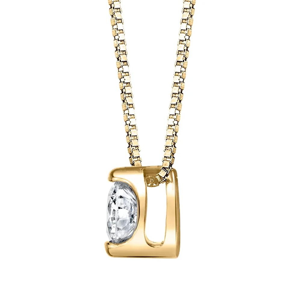 1/10 ct. tw. diamond pendant in 14k yellow gold – Image 2 of 3