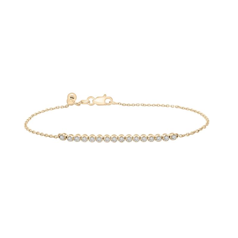Diamond Buttercup Chain Bracelet in 10K Yellow Gold &#40;1/4 ct. tw.&#41; – Image 1 of 1