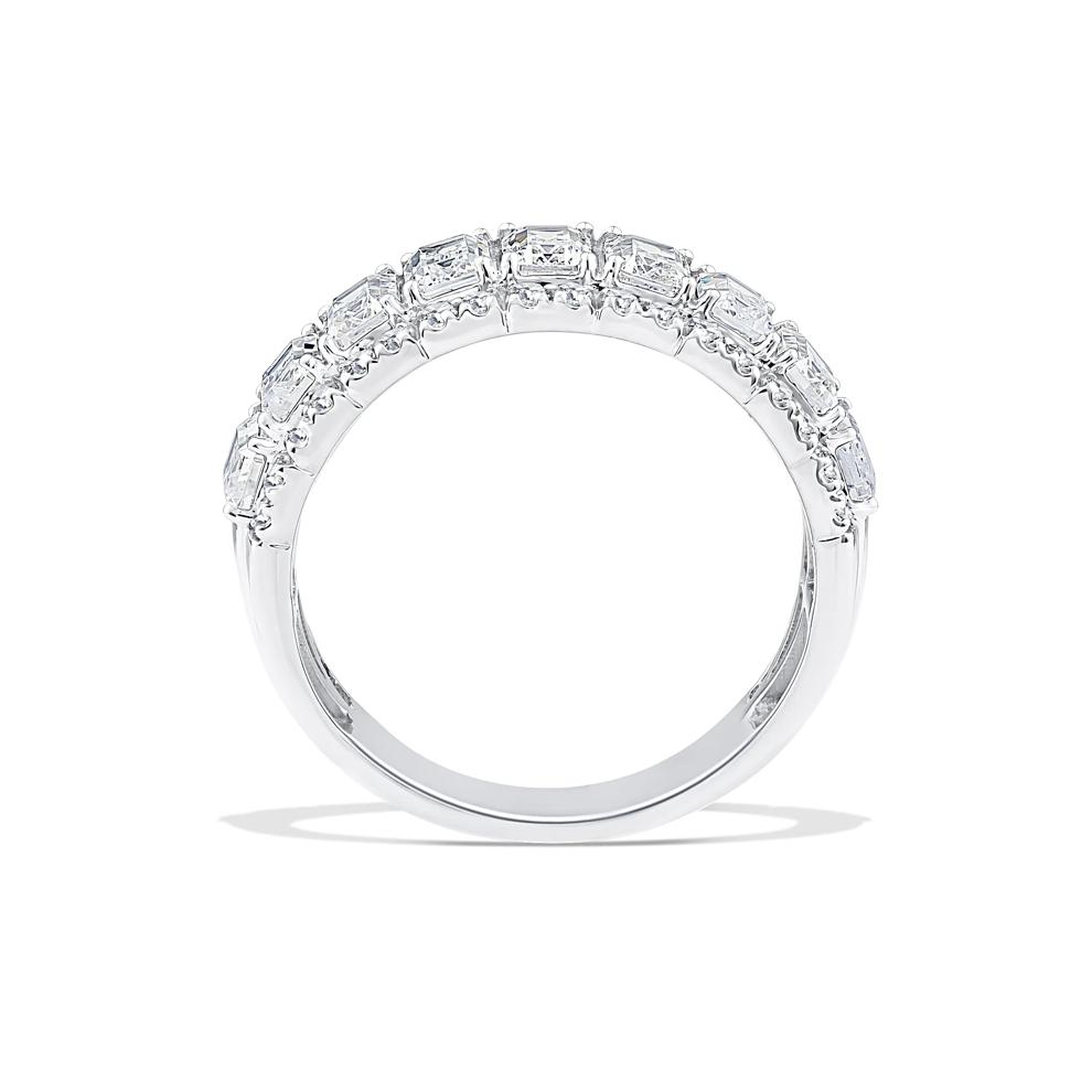 Lab Grown Diamond Emerald Center Band in 10K White Gold (2 1/2 ct. tw.) – Image 2 of 4
