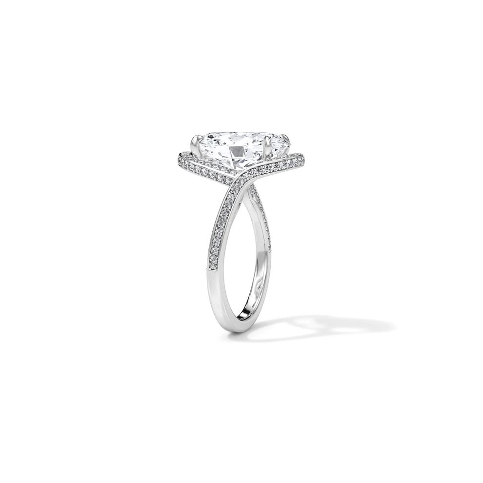 Lab Grown Diamond Oval Halo Engagement Ring in Platinum (5 5/8 ct. tw.) – Image 3 of 4