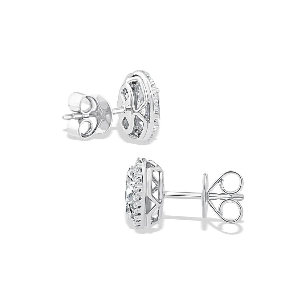 Lab Grown Diamond Oval Halo Stud Earrings in 10K White Gold (1 5/8 ct. tw.) – Image 2 of 2