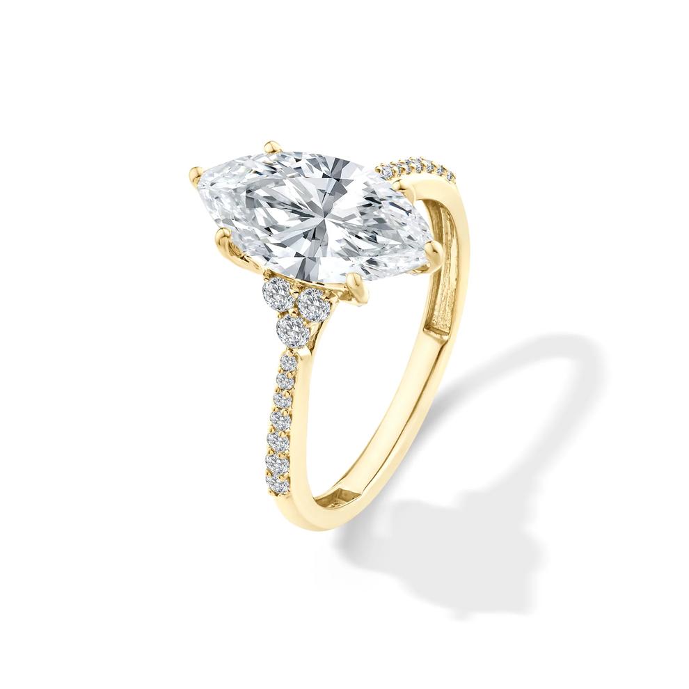 Lab Grown Diamond Marquise Engagement Set in 14K Yellow Gold (3 ct. tw.) – Image 5 of 6