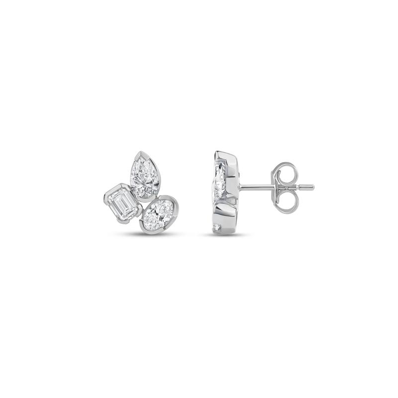 Lab Grown Diamond Multi-Shape Earrings in 14K White Gold &#40;1 1/2 ct. tw.&#41; – Image 3 of 3