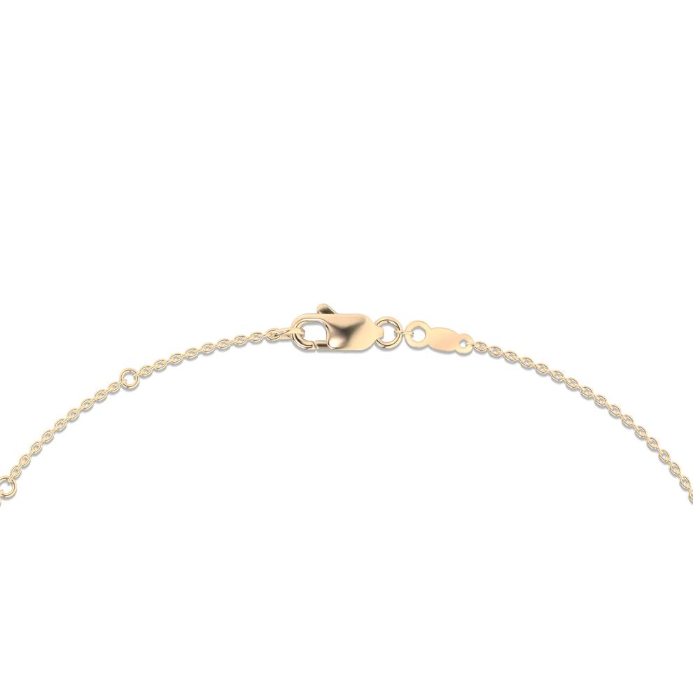Lab Grown Diamond Three-Stone Pendant Necklace in 14K Yellow Gold (1 ct. tw.) – Image 2 of 4