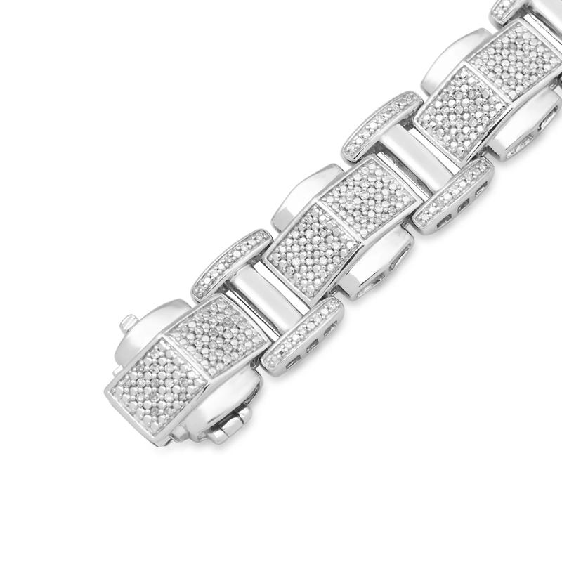 Men&#39;s Diamond Bracelet in Sterling Silver &#40;1 ct. tw.&#41; – Image 3 of 3