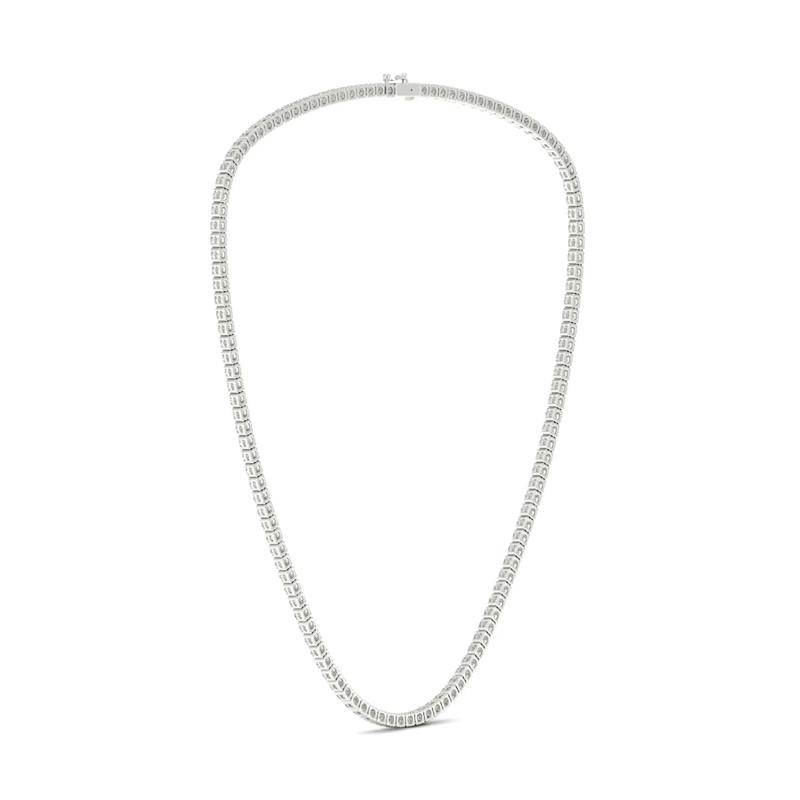 Lab Grown Diamond Tennis Necklace in 14K White Gold &#40;11 1/2 ct. tw.&#41; – Image 2 of 4