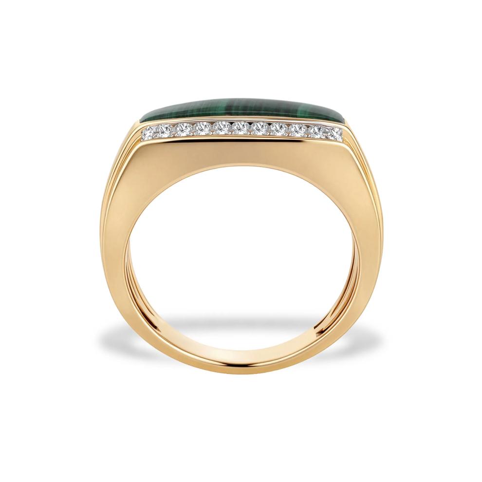 Men's Gemstone &amp; Diamond Ring in 10K Yellow Gold – Image 2 of 4