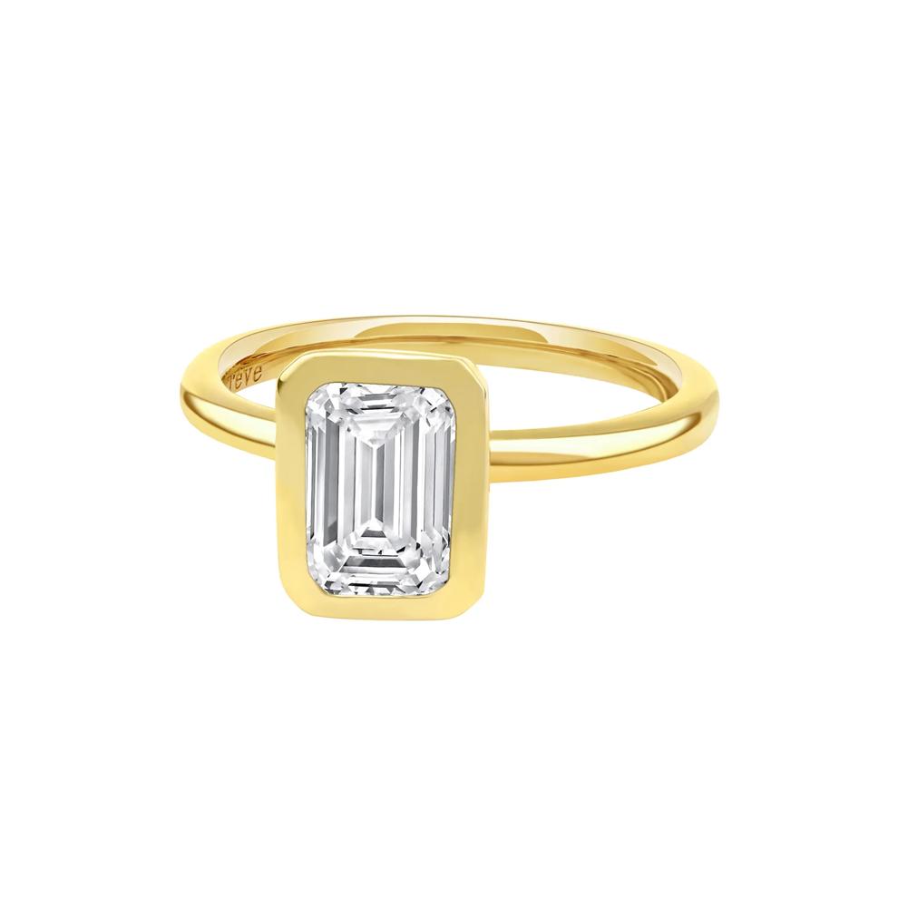 Kira Lab Grown Diamond Emerald-Cut Engagement Ring in 14K Yellow Gold (2 1/2 ct. tw.) – Image 5 of 5
