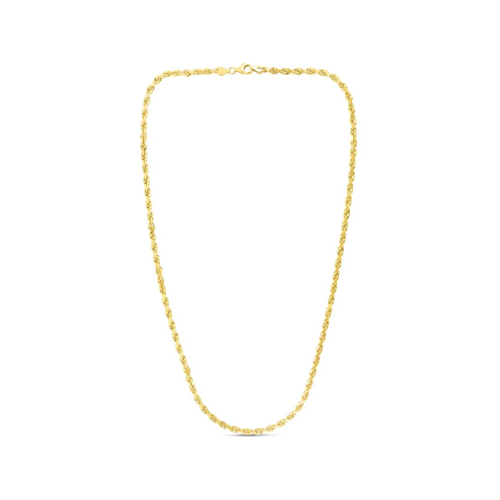 Diamond-Cut Rope Chain in 10K Yellow Gold, 22" – Image 2 of 3