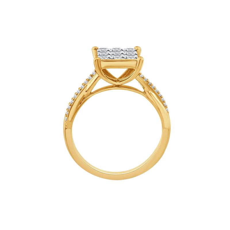 Diamond Composite Engagement Ring in 10K Yellow Gold &#40;1 ct. tw.&#41; – Image 2 of 3