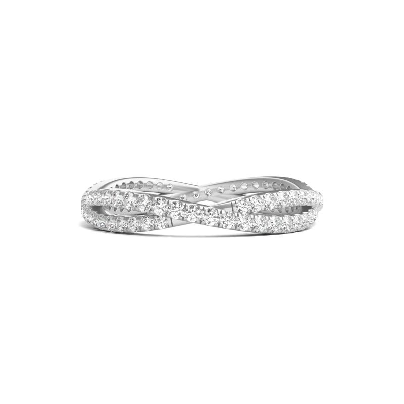 Diamond Infinity Twist&nbsp;Eternity Band in 14K White Gold &#40;7/8 ct. tw.&#41; – Image 1 of 3