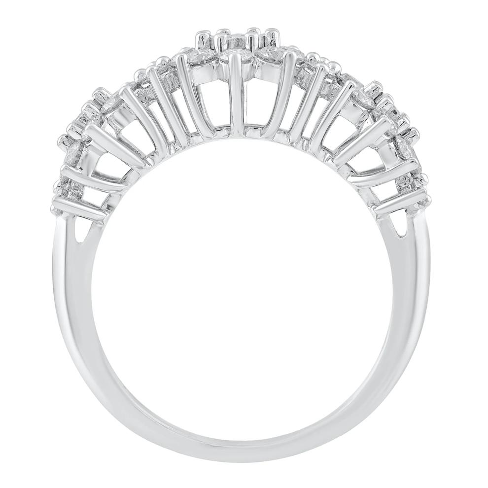 Diamond Flower Anniversary Band in 14K White Gold (1 ct. tw.) – Image 2 of 3