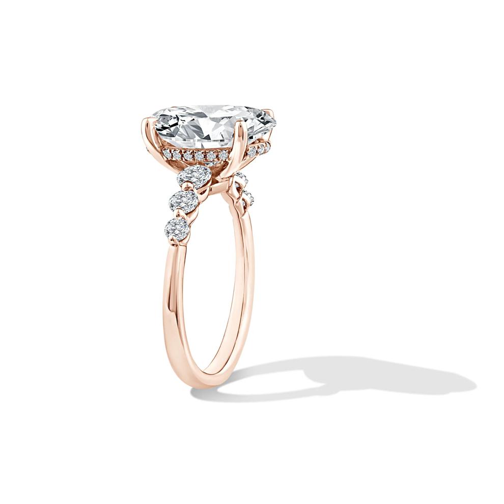 Lab Grown Diamond Oval Engagement Ring in 14K Rose Gold (4 5/8 ct. tw.) – Image 3 of 4
