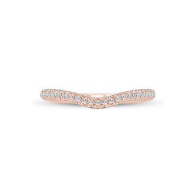 Lab Grown Diamond Pave Contour Band in 14K Rose Gold (1/3 ct. tw.)
