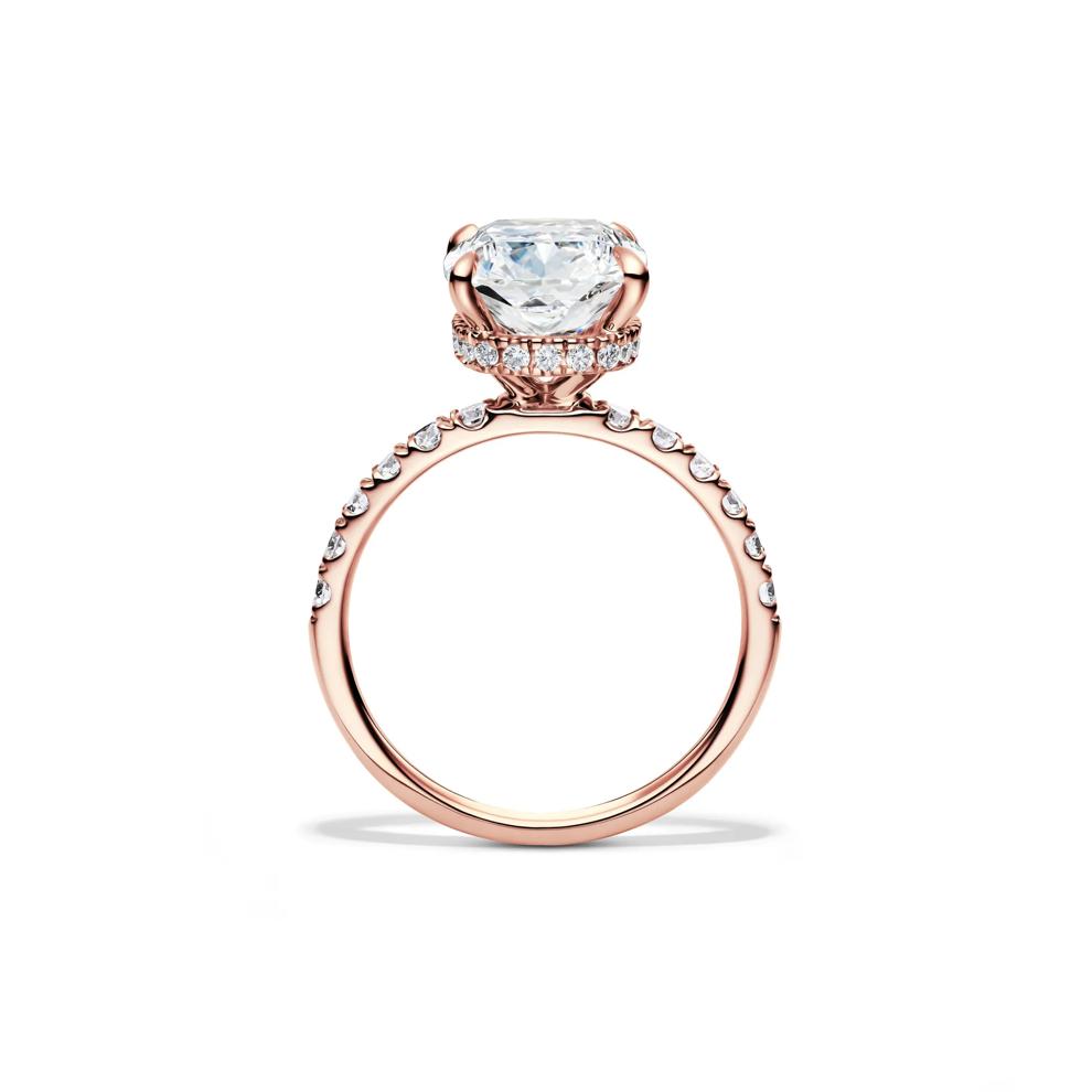 Lab Grown Diamond Elongated Cushion-Cut Bridal Set in 14K Rose Gold (5 ct. tw.) – Image 2 of 6