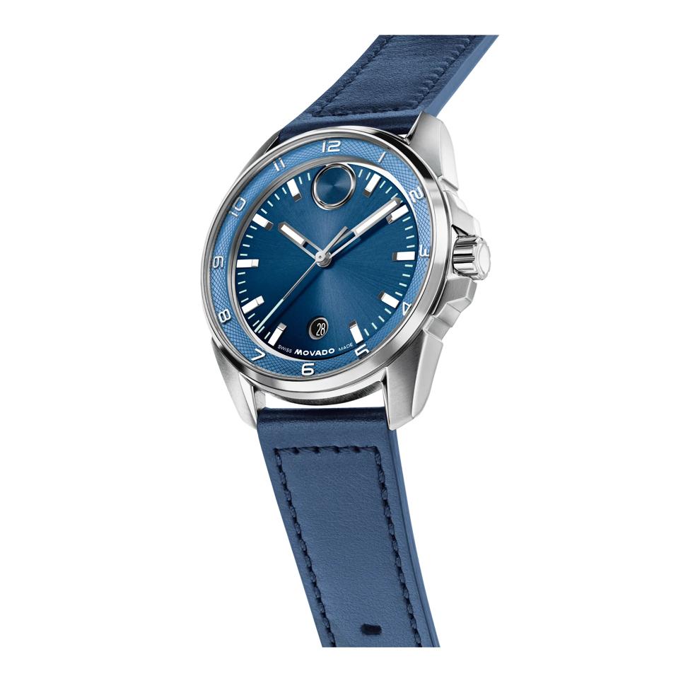 Men's Verso S Watch in Navy Leather – Image 2 of 3