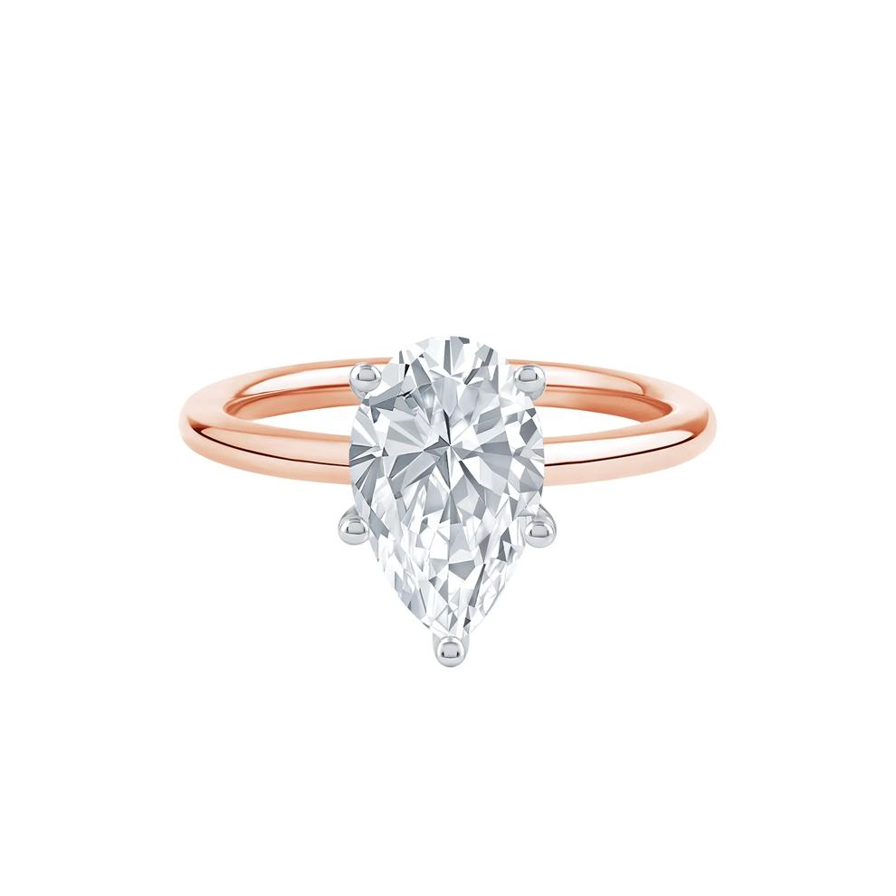 Lab Grown Diamond Pear-Shaped Solitaire Engagement Ring in 14K Rose Gold (2 ct.) – Image 1 of 4