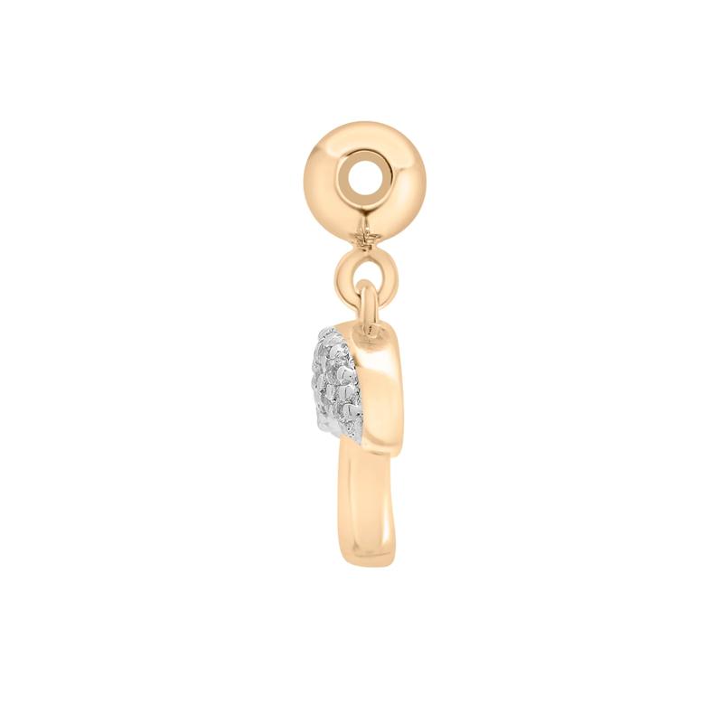Diamond Accent Mushroom Bead Charm in Vermeil – Image 2 of 3