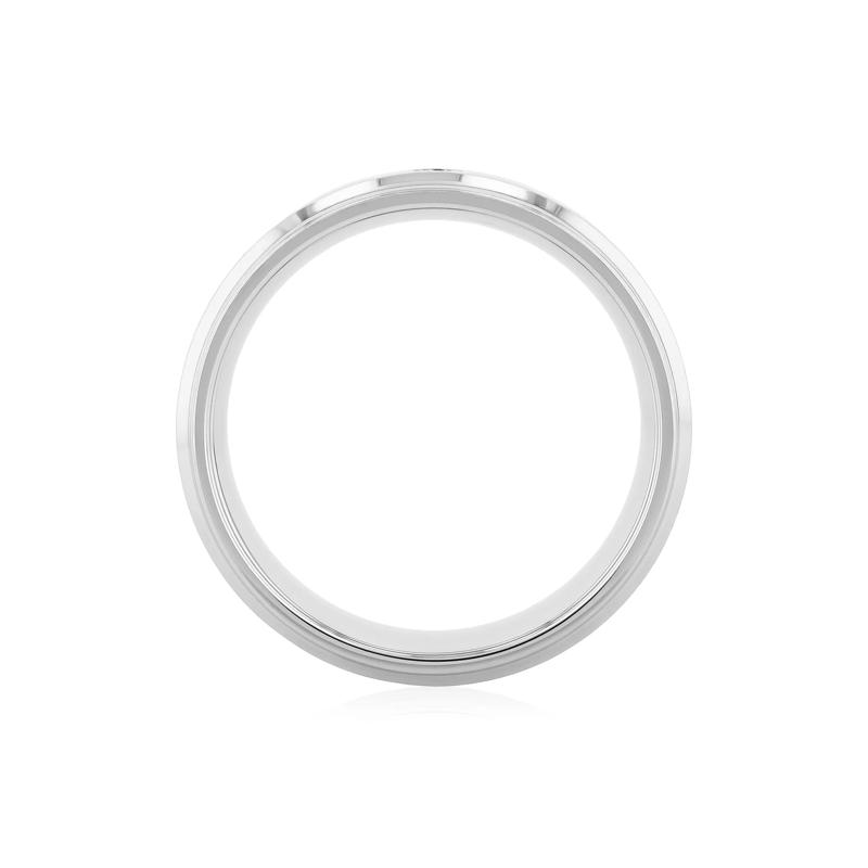 Men&#39;s Diamond Band in Stainless Steel, 8MM – Image 2 of 3
