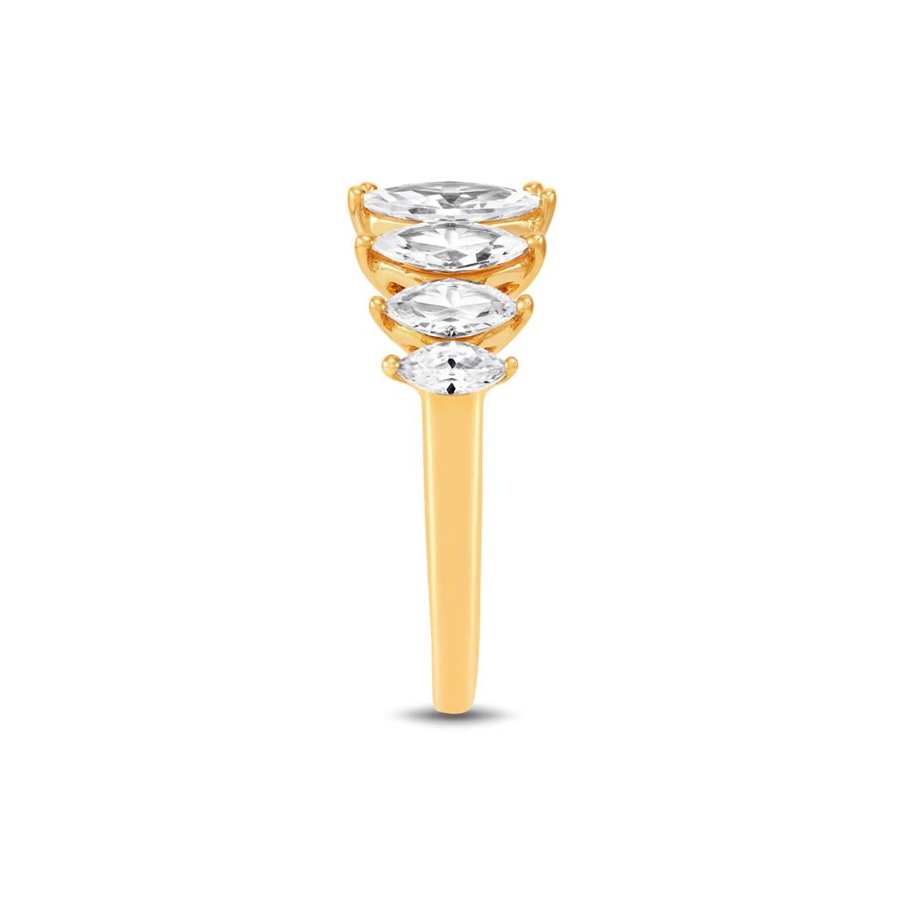 Lab Grown Diamond Marquise Band in 14K Yellow Gold (2 ct. tw.) – Image 3 of 3