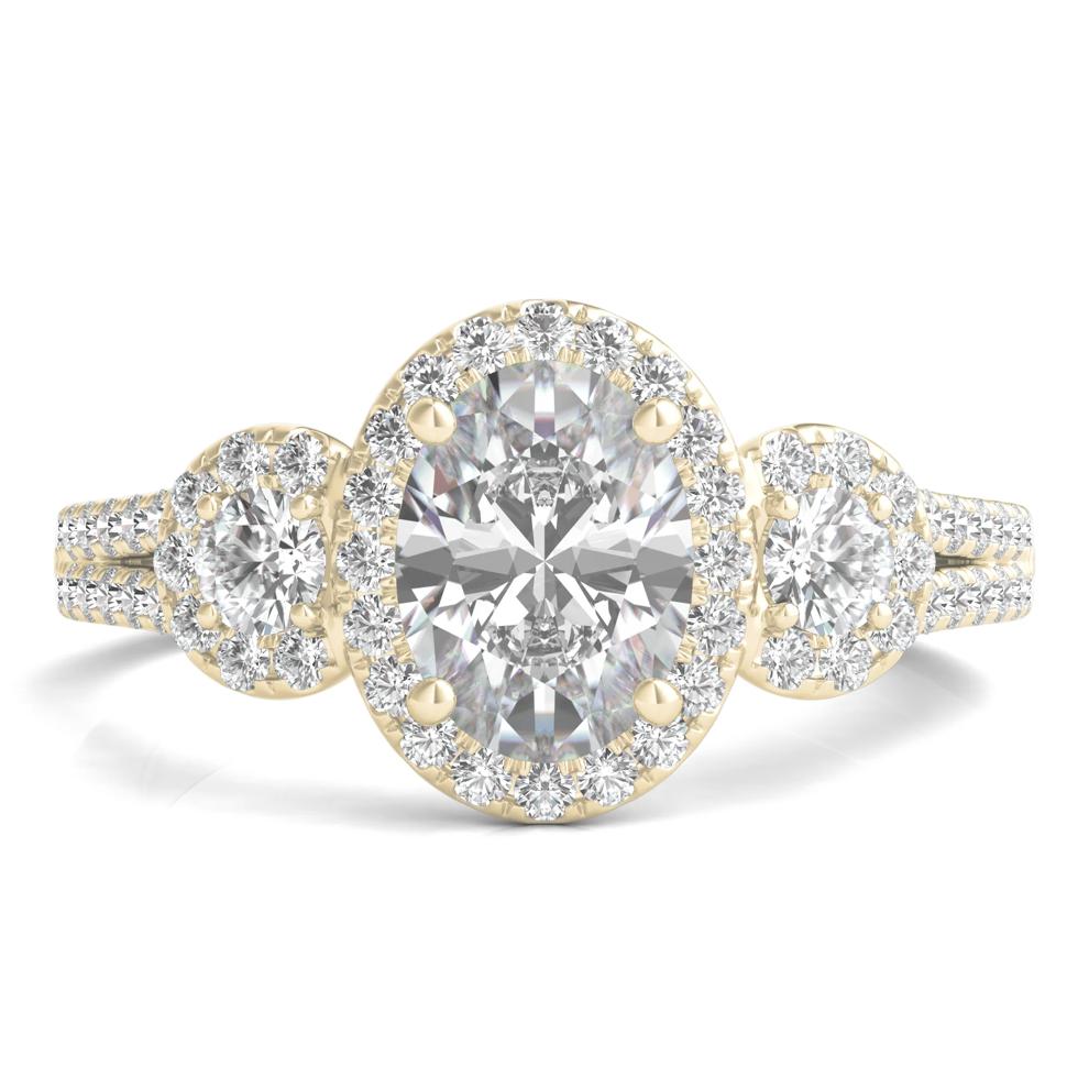 Lab Grown Diamond Oval-Shaped Engagement Ring in 14K Yellow Gold (1 3/4 ct. tw.) – Image 1 of 5