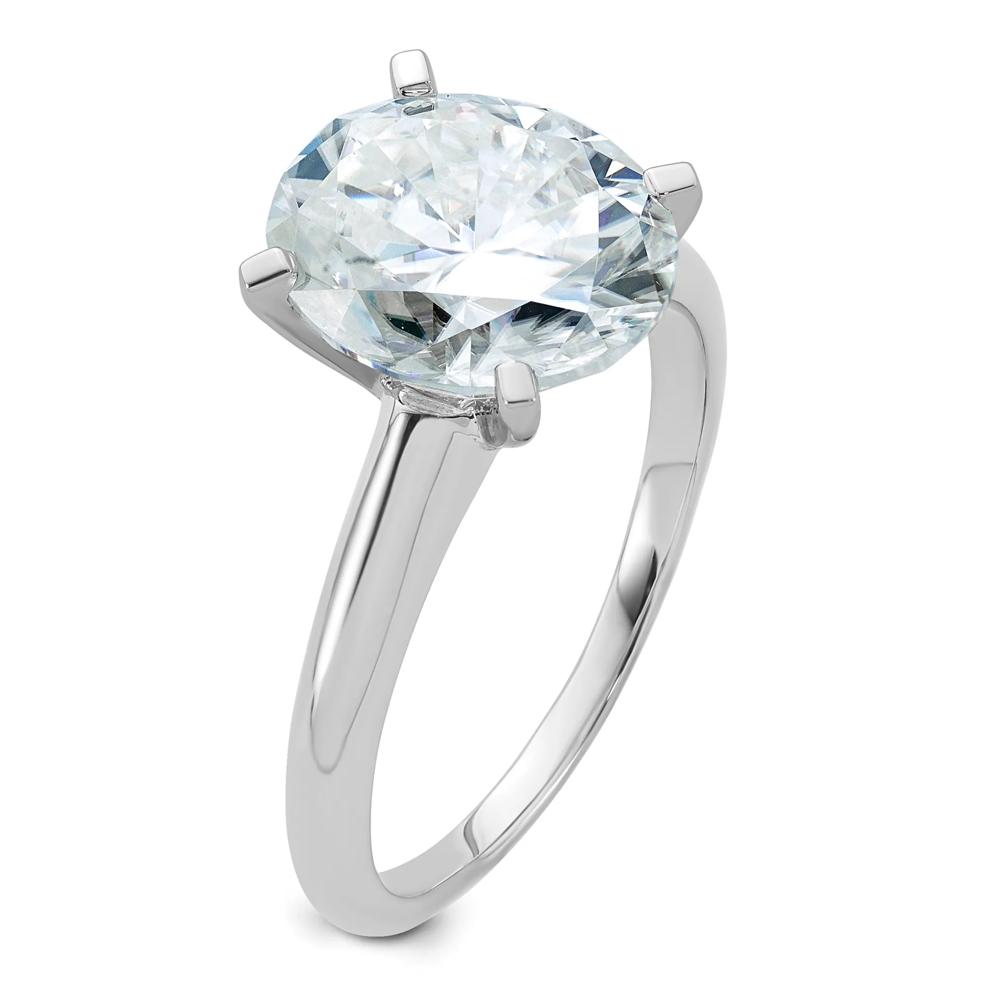 Lab-Created Moissanite Oval Solitaire Ring in 10K White Gold (3 ct. dew) – Image 3 of 3