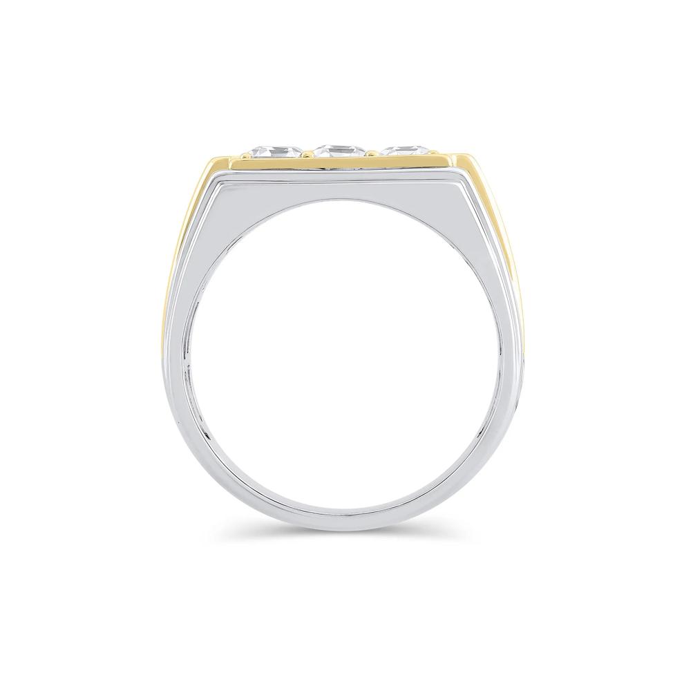 Men's Lab Grown Diamond Ring in 10K Yellow and White Gold (1 1/2 ct. tw.) – Image 2 of 3