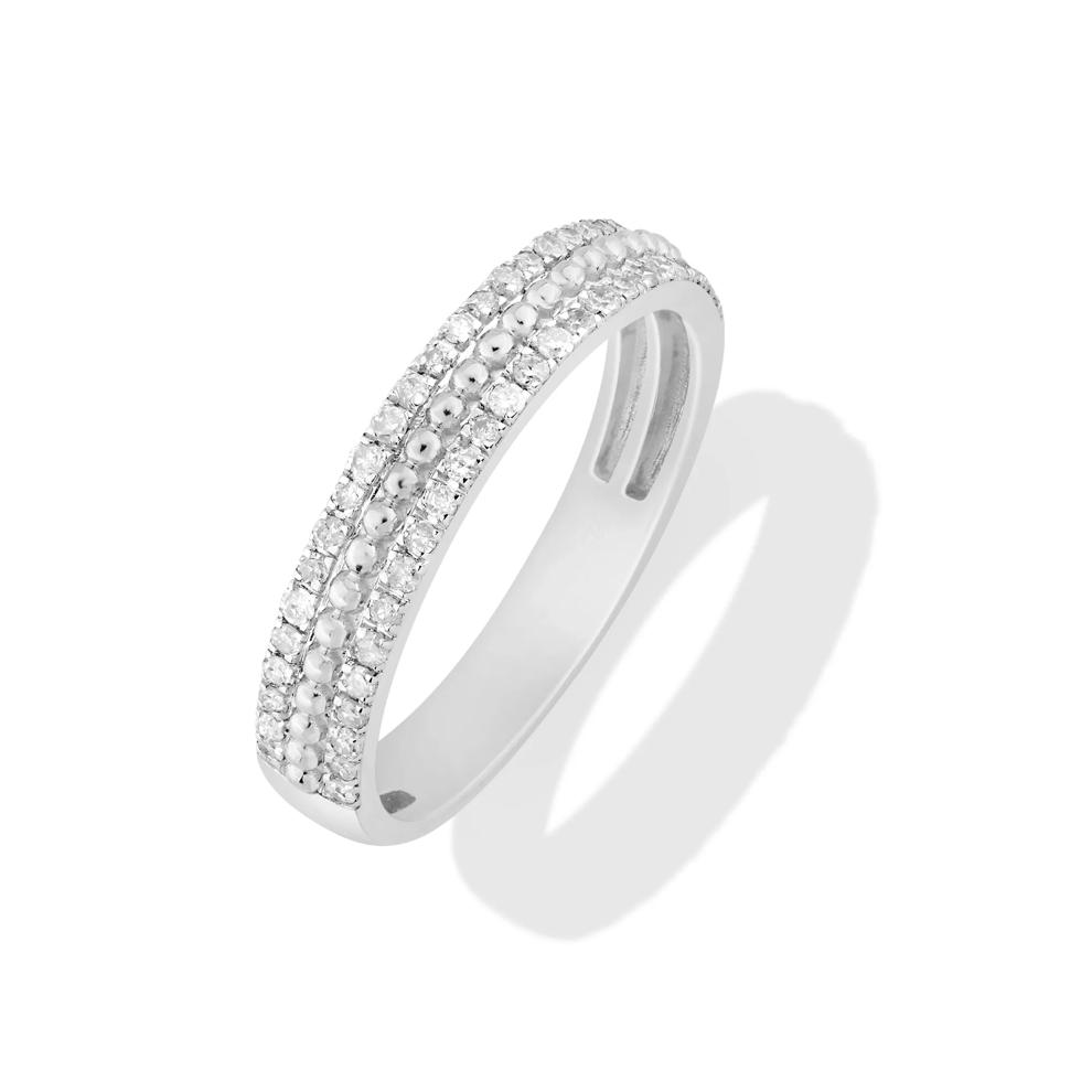 Diamond Double Row Anniversary Band in Sterling Silver (1/4 ct. tw.) – Image 4 of 4