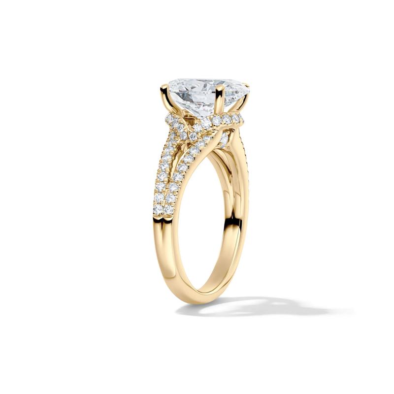 Georgia Lab Grown Diamond Engagement Ring in 18K Yellow Gold (3 1/2 ct. tw.) – Image 3 of 4