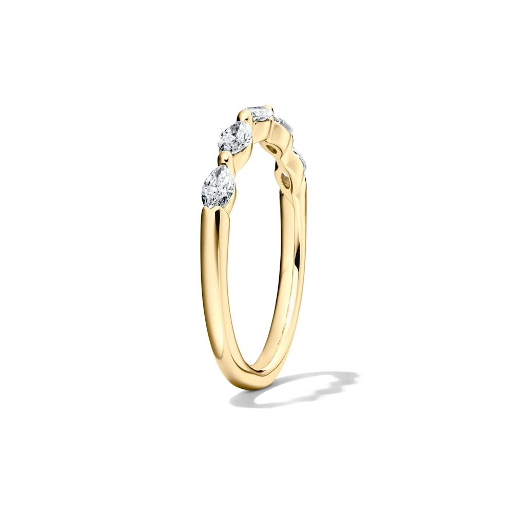 Lab Grown Diamond Marquise Anniversary Band in 14K Yellow Gold (1/2 ct. tw.) – Image 3 of 4