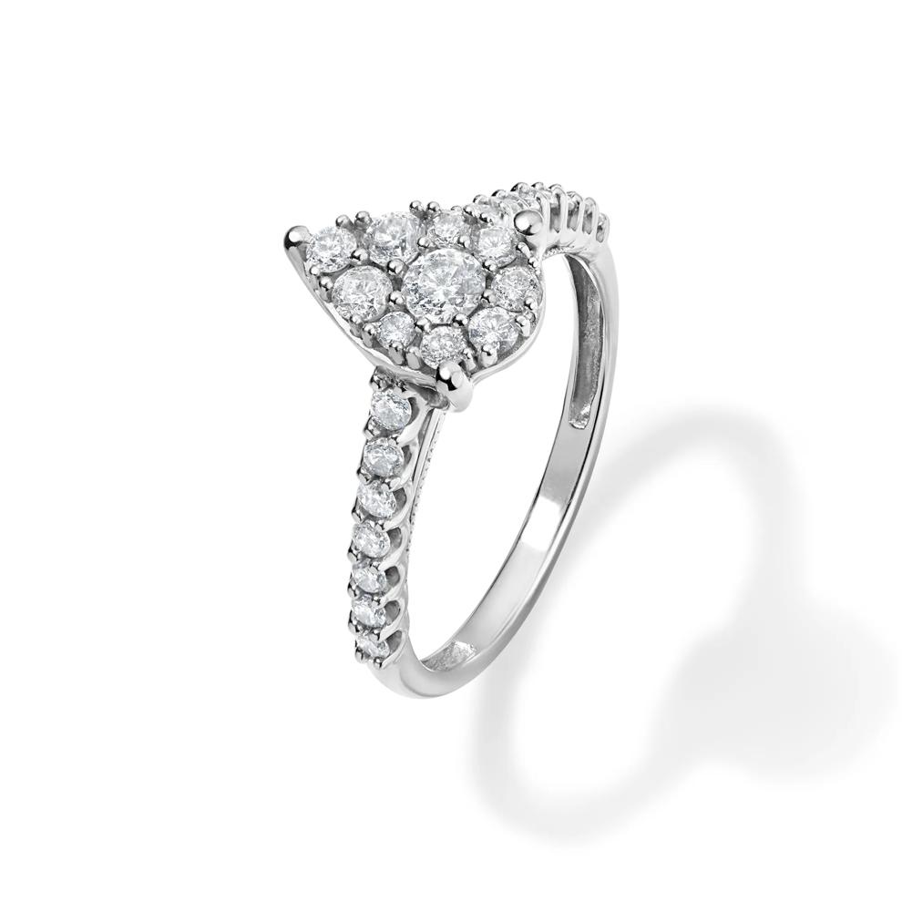 Diamond Pear-Shaped Composite Center Engagement Set in 10K White Gold (1 ct. tw.) – Image 4 of 6