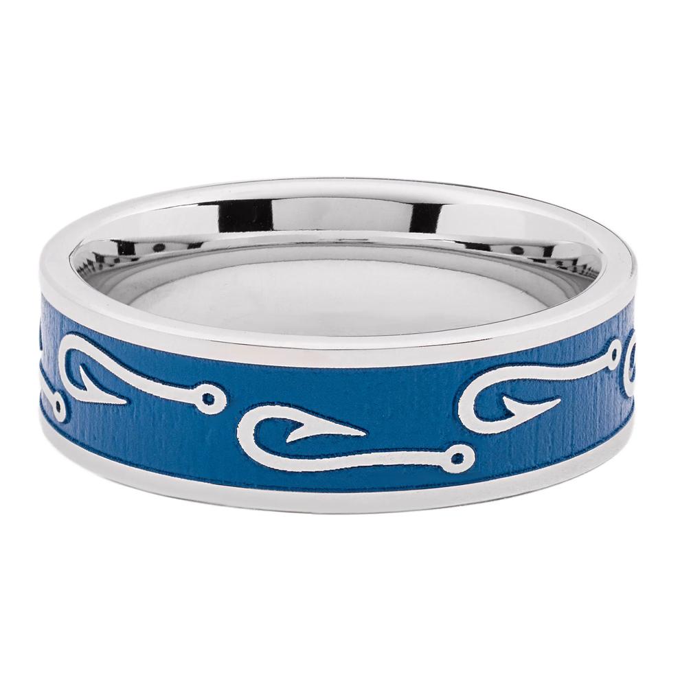 Men's Fish Hook Band in Cobalt Chrome, 7MM – Image 1 of 3