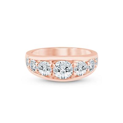 Lab Grown Diamond Graduated Channel Band in 14K Rose Gold (2 ct. tw.)