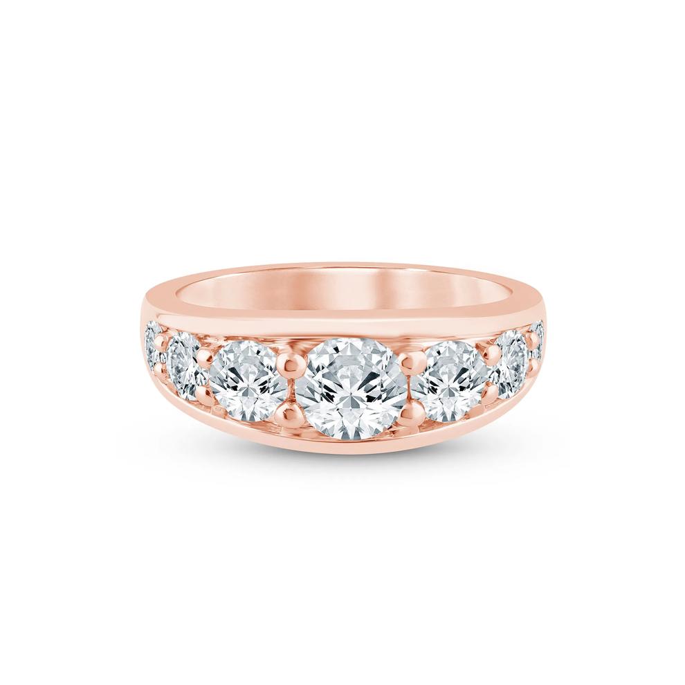 Lab Grown Diamond Graduated Channel Band in 14K Rose Gold (2 ct. tw.) – Image 1 of 3