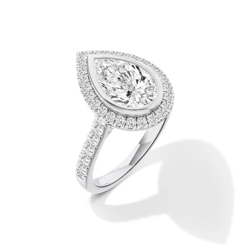 Jude Lab Grown Diamond Pear-Shaped Halo Engagement Ring in Platinum (2 5/8 ct. tw.) – Image 4 of 4