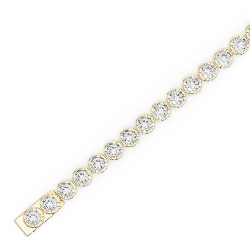 Lab Grown Diamond Tennis Bracelet in 14K Yellow Gold (8 1/2 ct. tw.) – Image 3 of 4