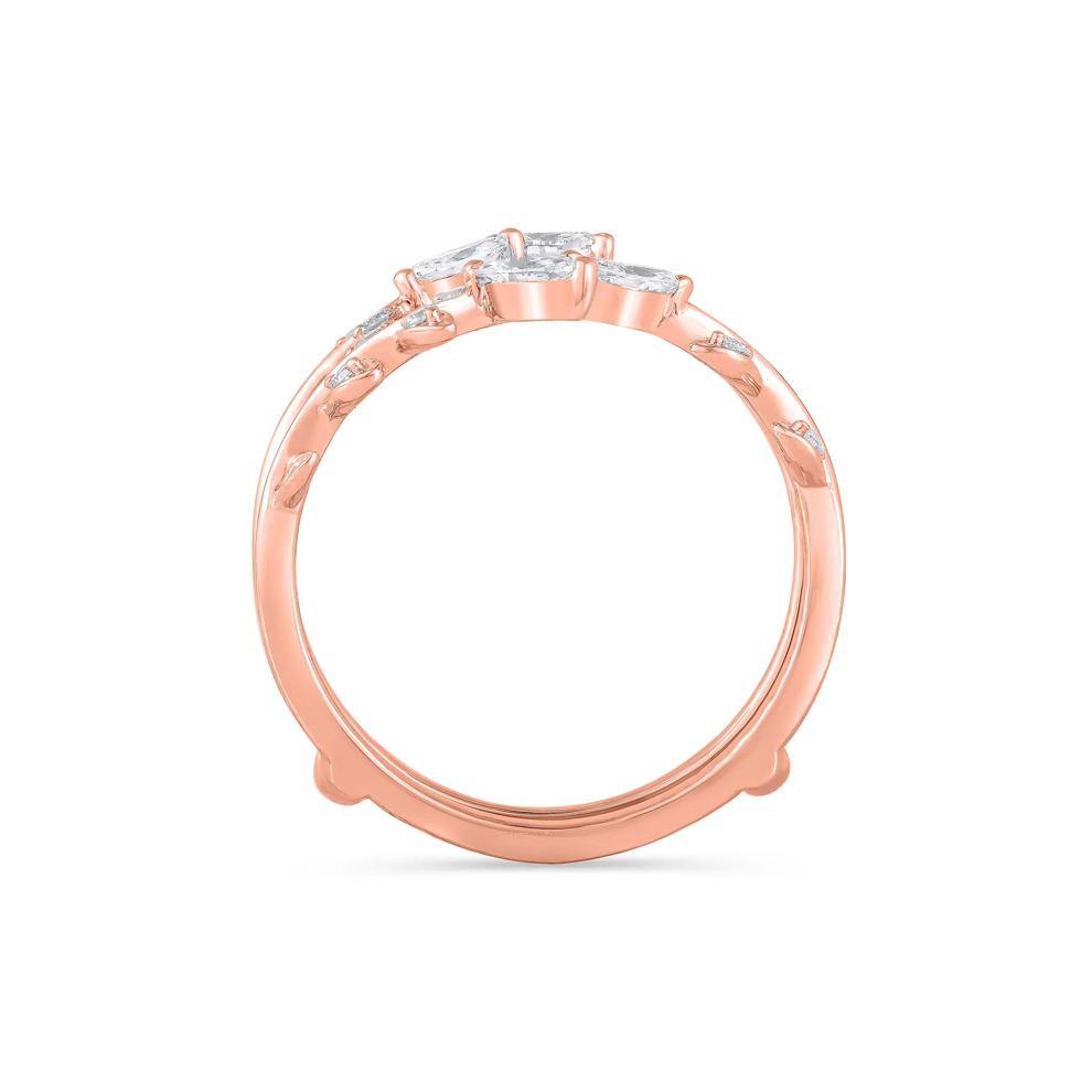 Lab Grown Diamond Round and Marquise Insert in 14K Rose Gold (3/8 ct. tw.) – Image 2 of 3