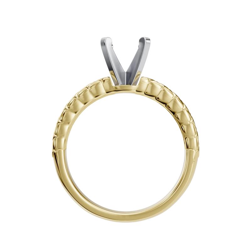 Quilted Semi-Mount Engagement Ring in 14K Gold &#40;Setting Only&#41; – Image 4 of 6